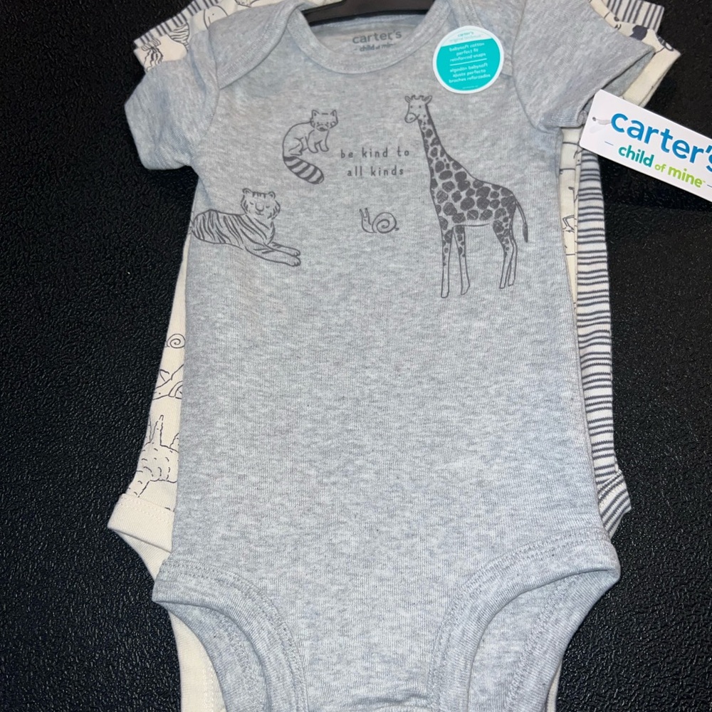 Carter's 3 Pack Baby Onesies 3-6M NWT